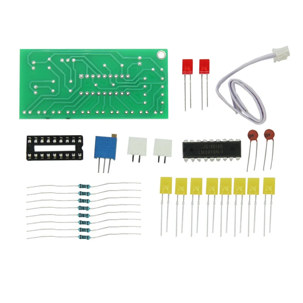 10-band Audio Level Indicator LM3915 Funny Strip/Dot Indicator DIY Kit Suit 9V-12V DC For Arduino