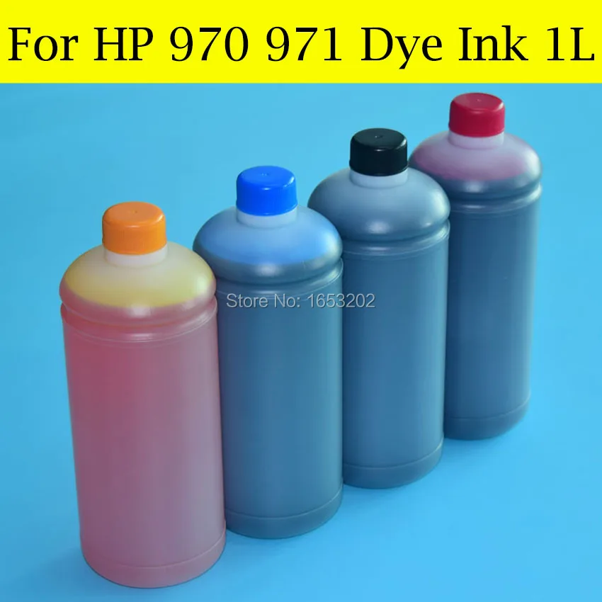 

4 Pieces/Lot Dye Ink Refill Kit For HP 970 Ink Cartrige For HP Officejet Pro 451dn 451dw 476dn 551dn X576dw Printer