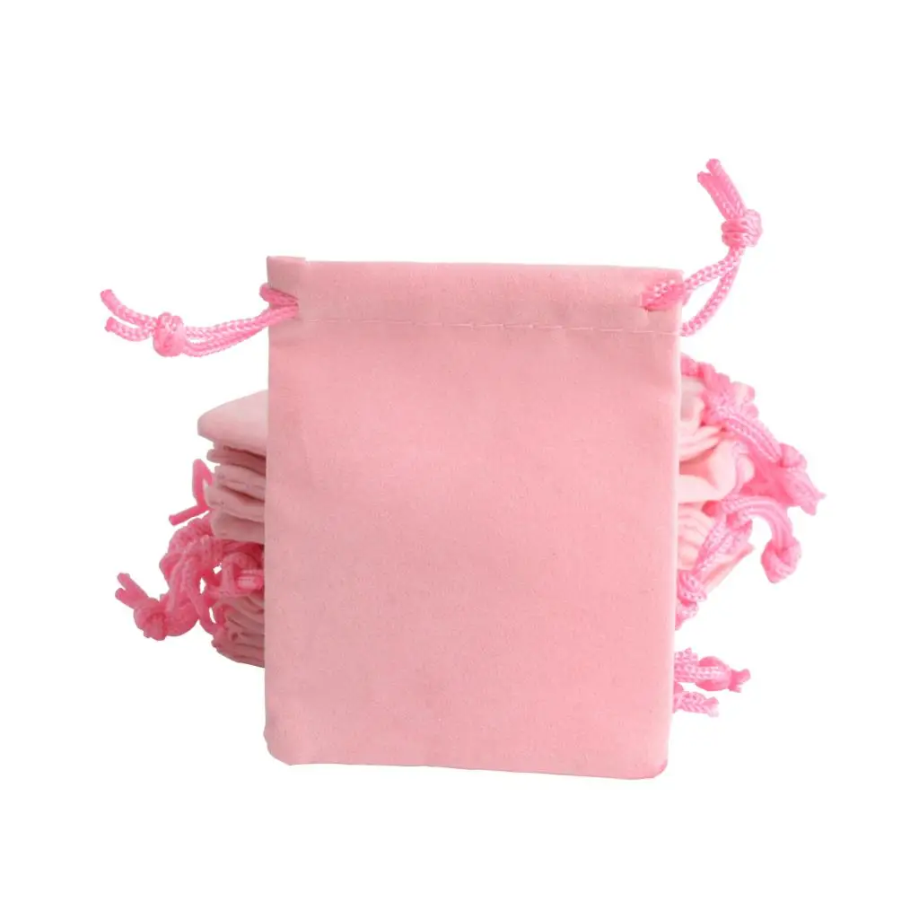 Velvet Pouch with Drawstring, Gift Bags, Pouches Pack, Christmas, Wedding Party, Favor Bags,100 PCs/Lot, 5*7cm, 7*9cm, 10*12cm