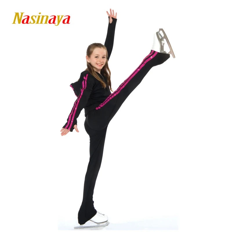 Figure Skating Competition Training Suit, Jacket and Pants, Women\'s Pants, Artistic Gymnastics Performance Suit, Hooded