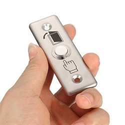 10 PCS Small Aluminium Alloy Door Access Button Emergency Alarm Push Button Auto Restoration Panic Alarm Release