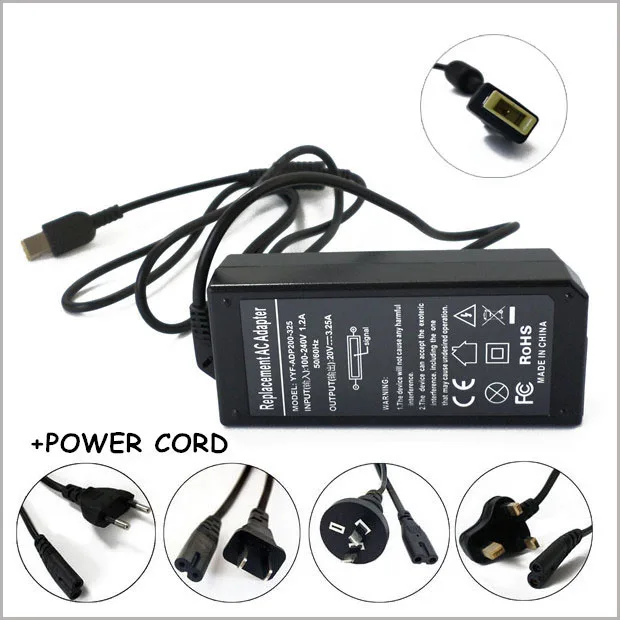 

Laptop Power Supply 20V 3.25A 65W Notebook AC Adapter Charger Cargadores Portatiles For Netbook Lenovo 45N0266 45N0267 45N0278