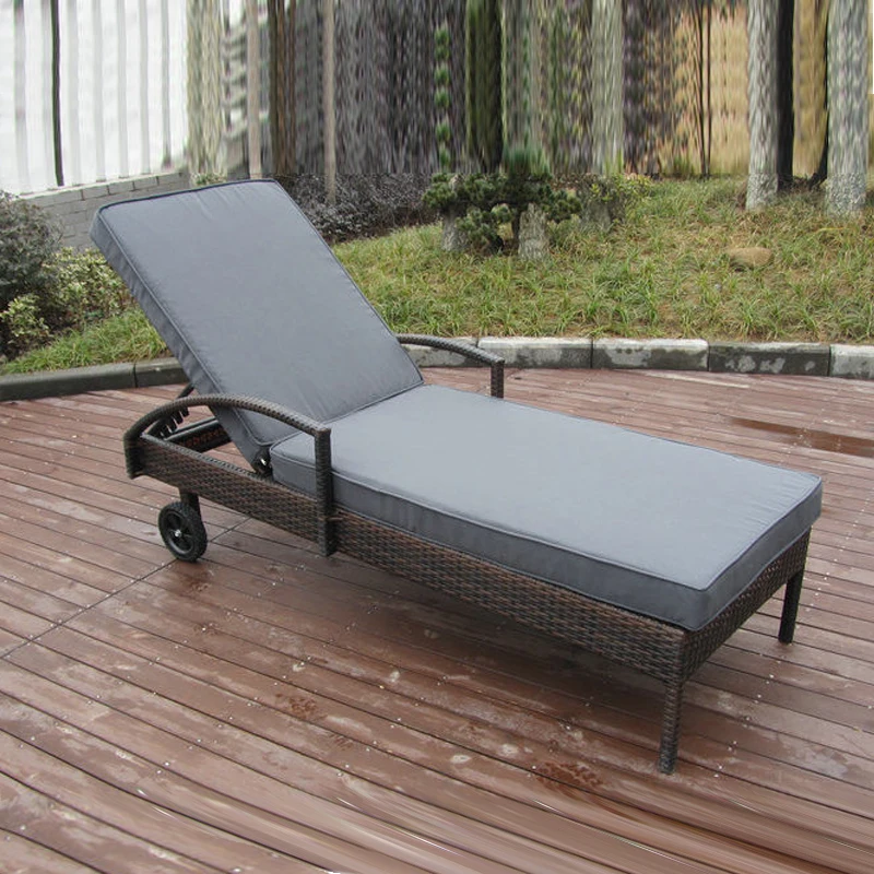 

Adjustable Rattan Sun Lounger , Patio / Garden / Beach Lounger transport by sea