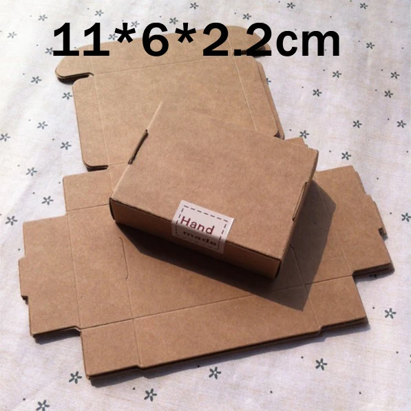 

11*6*2.2cm Kraft Paper Box Custom Carton Cardboard Box Handmade Soap Jewelry Candy Package Paper 200pcs/lot Free shipping