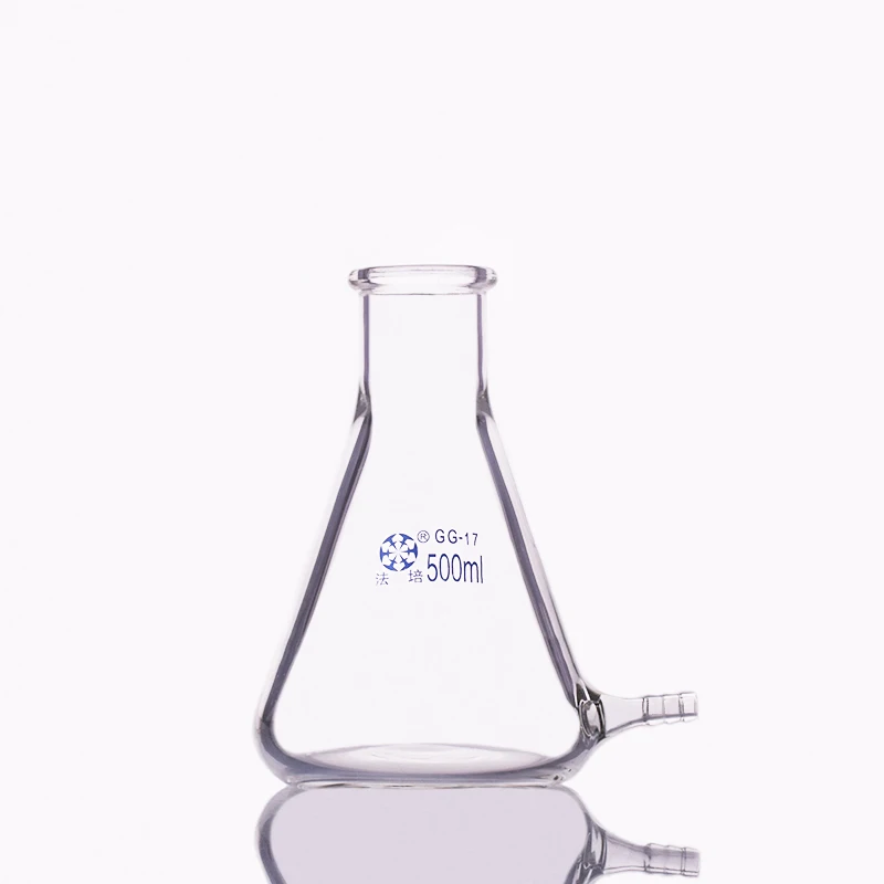 

Filtering flask with Lower tube,Capacity 500ml,Triangle flask with tubules,Lower tube conical flask