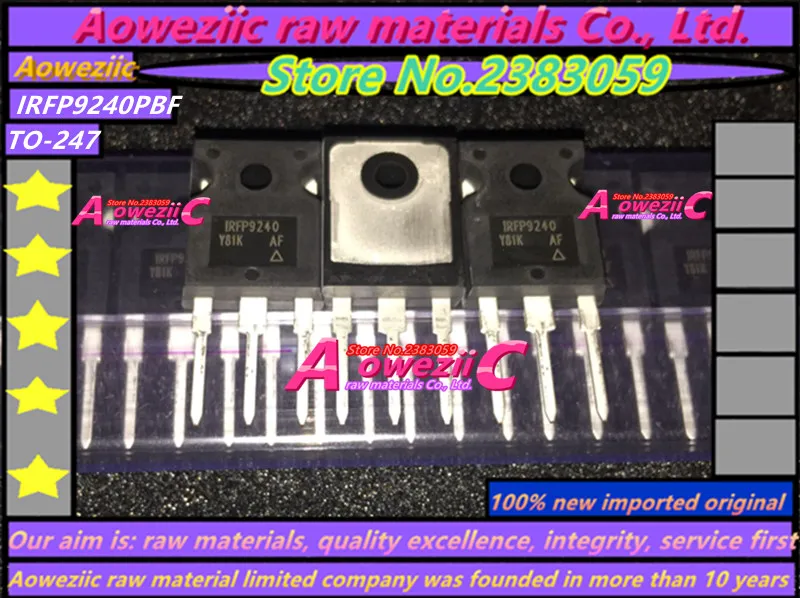 Aoweziic 2018 + 100 ٪ جديد المستوردة الأصلي IRFP9240PBF IRFP9240 IRFP240PBF IRFP240TO-247 تأثير الحقل أنبوب P الأخدود 200 فولت 12A /20A