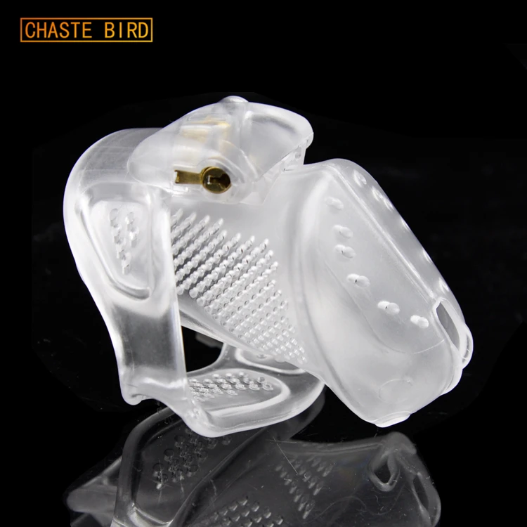 CHASTE BIRD Male New Design Chastity Device Plastic Lightweight Breathable Cock Cage Adult Belt Sex Toys With Code Lock