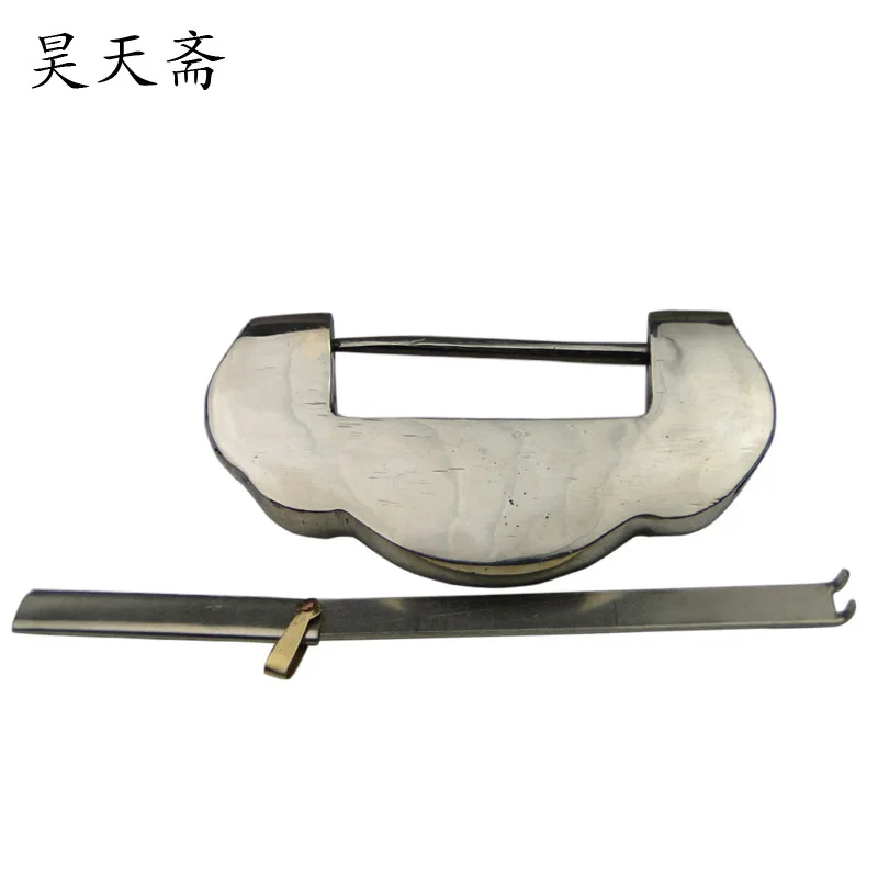 [Haotian vegetarian] antique white copper ingot lock / cabinet locks 11.2cm / cabinet lock HTH-089 Furniture