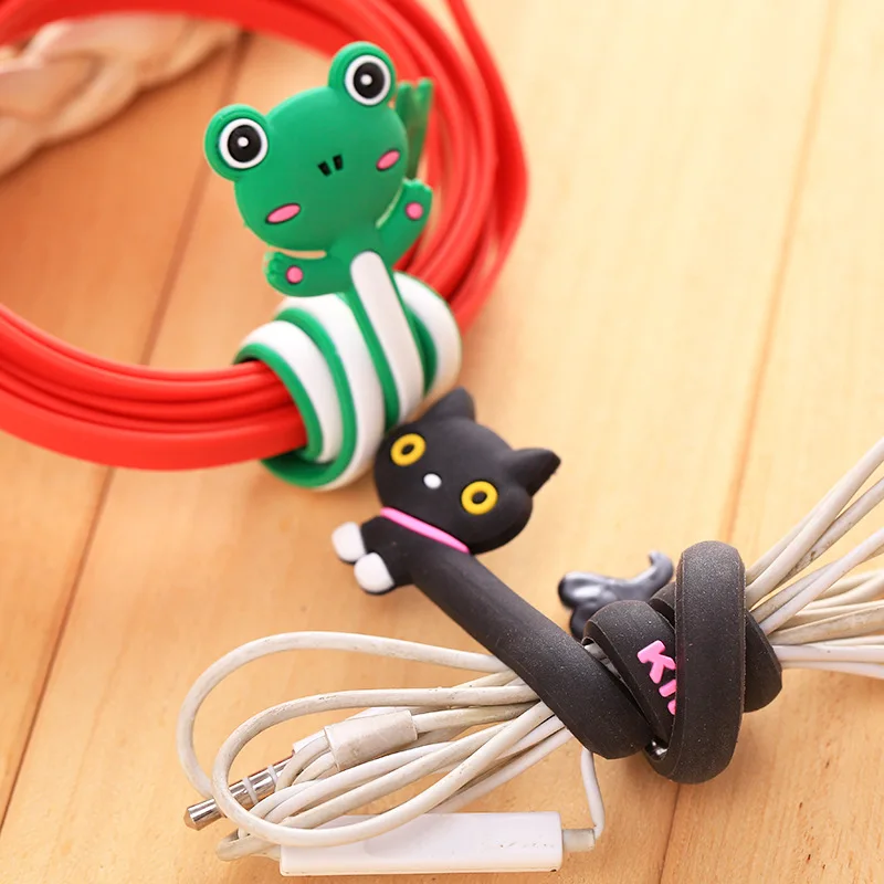 6 sztuk Cartoon Cord Winder odwrócenie Korea moda kreatywny piękny klasyczny urocza długa taśma uzwojenia wątku narzędzie urządzenie silikonowe