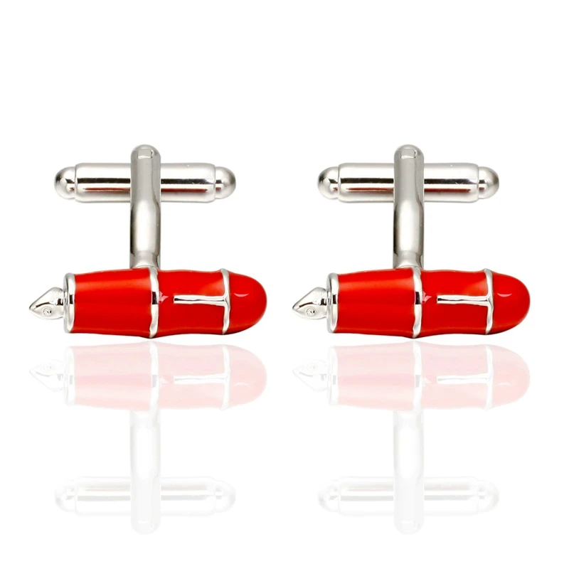 MeMolissa Novelty Cylinder Cufflinks 18 Designs Hourglass/Pen/Bullet Fashion Cufflinks for Men\'s High Quality Fine Jewelry