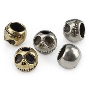 Punk, kabak, kafatası, bıçak, pirinç hesapları şemsiye halat kablo bıçak açık kolye edc paracord aksesuar Bir kafatasının 6 büyük satış uzantısı-no. 2