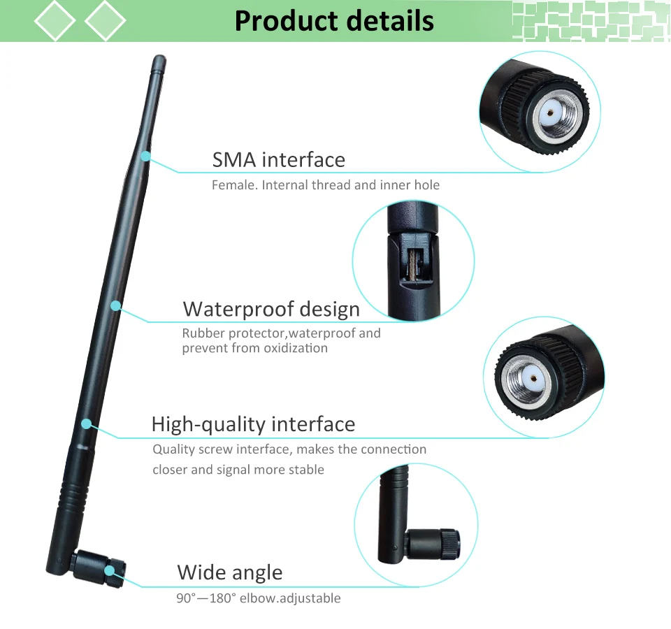 EOTH Hochleistungs 868MHz 915MHz Antenne LORA 12dBi SMA Stecker/Buchse GSM 915 868 MHz Signalverstärker Antenne Wasserdicht Lorawan – Detail 6