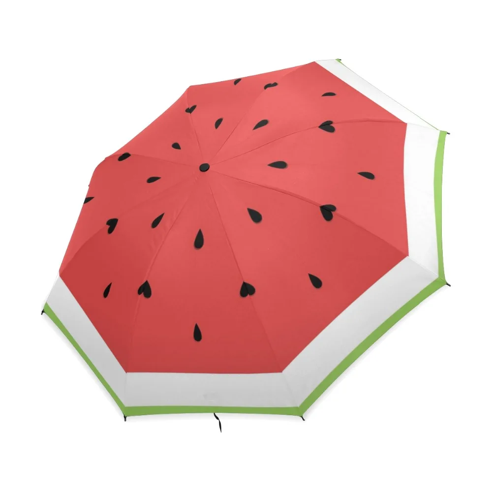 Summer Watermelon Pattern Umbrella Female Brand Automatic Clear Folding Umbrella Rain Women Plant Elegant lady Gifts