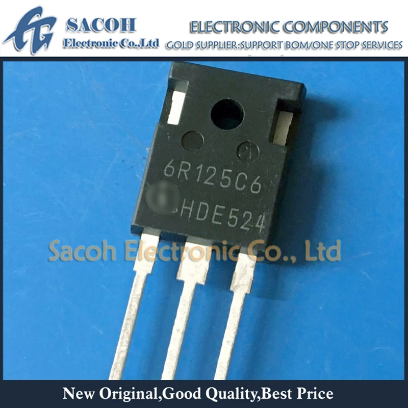 

New Original 2Pcs/Lot IPW60R125C6 6R125C6 OR IPW60R125P6 6R125P6 TO-247 30A 600V Power MOS Transistor