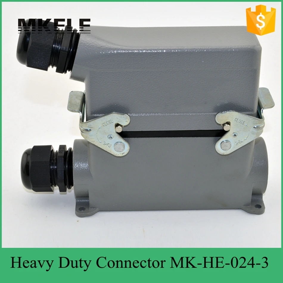 24PIN 16A Waterproof  IP67 Heavy Duty Connector 24 Core Aviation Plug Flame Retardant MK-HE-024-3