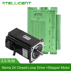 60mm*60mm SALE Nema 23 24 3N.m Closed Loop Stepper Motor kits 424.84Oz-in Nema23 24 Stepper Motor and Drivers/ Servo Motor kits