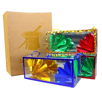 중간 크기 슈퍼 디럭스 종이 가방 빈 상자 무대에서 꽃을 등장 마술 트릭 드림 백 대형 환상 마술 아이 선물