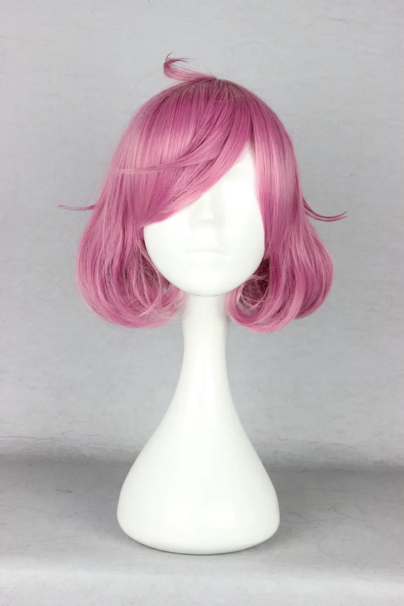 35cm Short Pink Cosplay Headwear for Cute Girl Fashion Design Japanese Cartoon Role Noragami-Ebisu Kofuku Anime Cosplay Hair