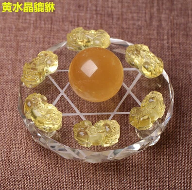 Natural Topaz the mythical wild animal seven stars have to furnishing articles for fortune