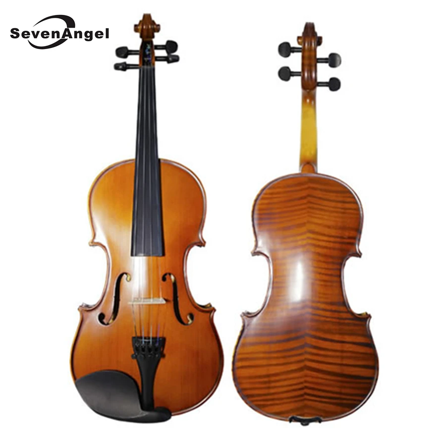 

SeveAngel Solid Wood Violin 4/4 3/4 1/4 1/8 Craft Stripe Violino Fiddle Stringed Music Instrument Violino for Beginner Students