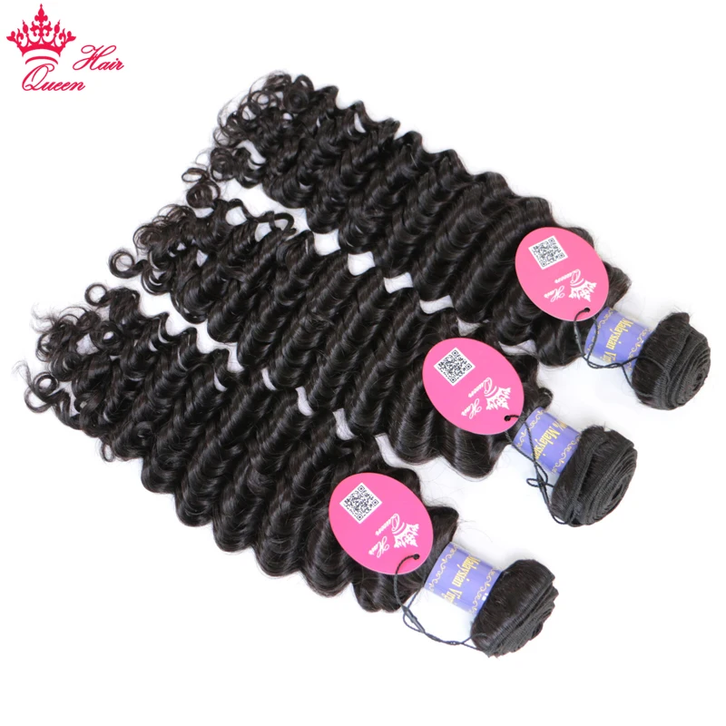 Malaysian Hair 100% Deep Wave Weave Human Hair Bundles Natural Color Virgin Raw Hair Extensions Queen Hair Products