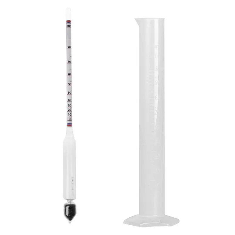 0-50/0-100 Hydrometer Tester Vintage measuring bottle Set Tools Alcoholmeter Alcohol Meter Wine Concentration Meter High quality