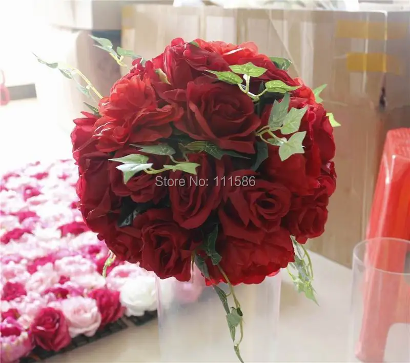 SPR Custom Artificial Peony Rose Flower Ball Arrangement Garland Decorative Stand Wedding Table Centerpiecer for party  market