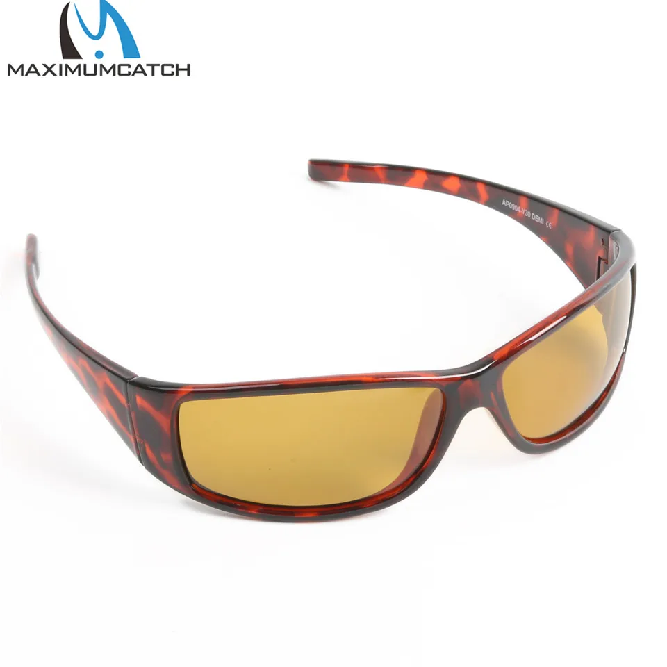 Maximumcatch Tortoise Frame Fly Fishing Polarized Sunglasses Gray/Yellow/Brown Fishing Sunglasses