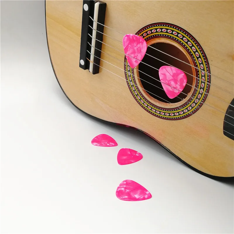 Pink Pearl Guitar Picks, Blank, Pearloid, Plectrum for Guitar, 100Pcs