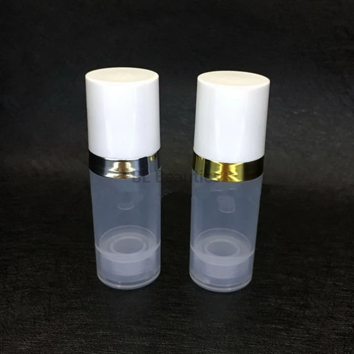 500pcs/lot 10ml Empty Airless Plastic Bottles Vacuum Pressure Emulsion Bottle With Lotion Pump On Travelling Cosmetic Packaging