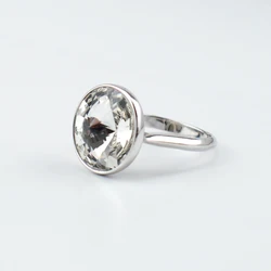 BAFFIN Crystals From Austria Ring Simple Trendy Circle Finger Jewelry For Wedding Engagement Silver Color Joyas For Women 2022
