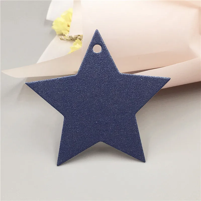 200Pcs/Lot Seven Styles Five-pointed Star Pentagram Paper Cardboard Tags Label For Clothing Bags Birthday Party Note Tag Supply