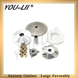 YOU-LII GY6 49cc 50cc Chinese Scooter Moped Complete Variator Kit Front Clutch Drive Pulley with Roller weights 139QMB 139QMA