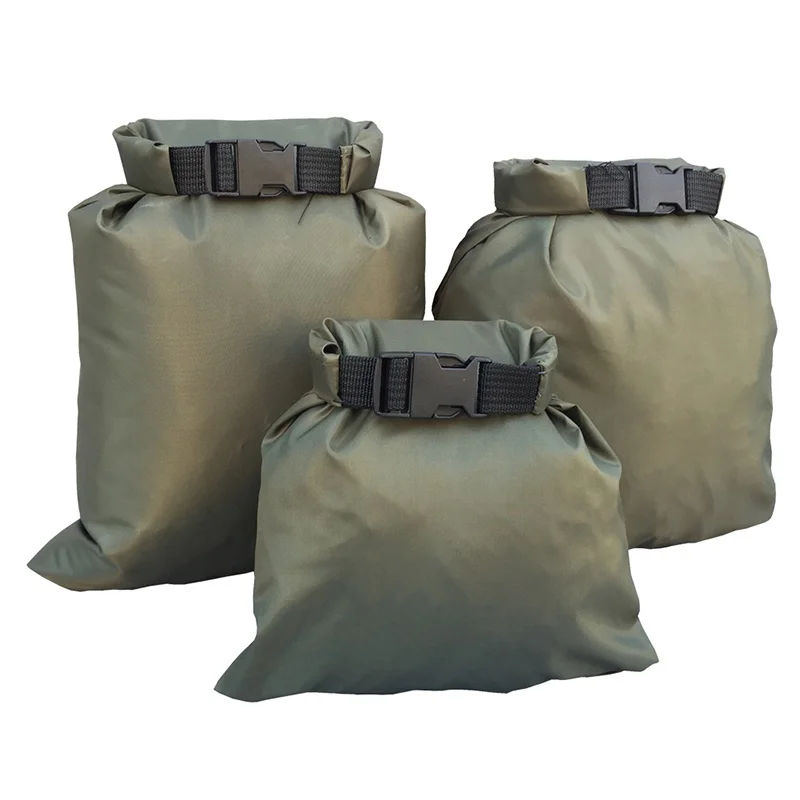 3PCS  Waterproof Dry Bag Storage Pouch Rafting Canoeing Boating Kayaking Carrying Valuable Perishable Items 1.5+2.5+3.5L