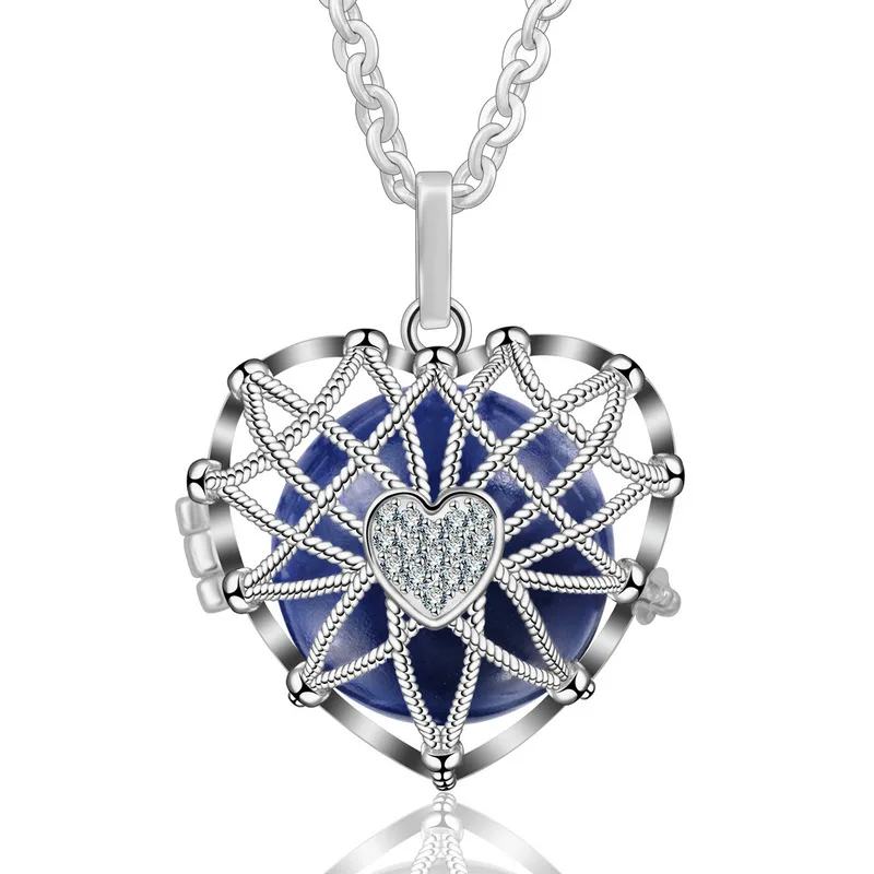 Eudora 20mm Kristall Nette Harmonie Bola Ball Liebe Herz Medaillon Käfig Anhänger fit DIY Chime Ball Halskette Schmuck Für frauen K245N20