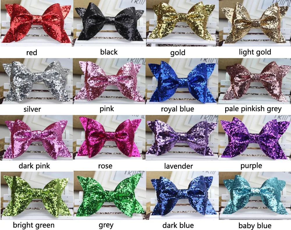 Yundfly Fashion Sequin Bow Hair Band Children Kids Headdress Baby Girls Head Wear Party Birthday Gift Newborn Photo Shoot