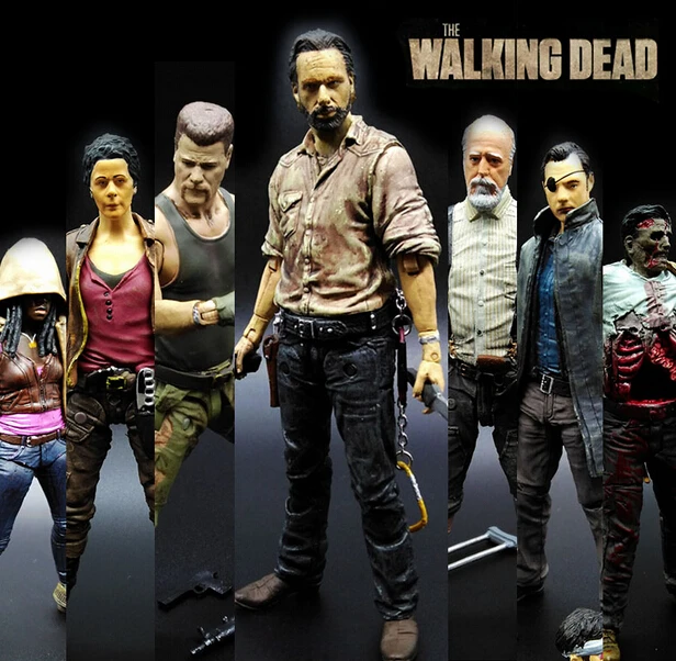 

NEW hot ! 15cm The walking dead 5 zombies Rick Daryl action figure toys Christmas doll toy Christmas gift