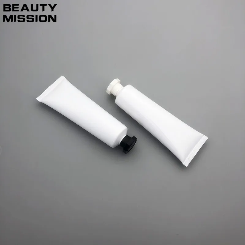 100pcs/lot 50ML White Empty Soft Tube Cosmetic Cream Lotion Shampoo Containers Facial cleanser Unguent Containers Tube Squeeze