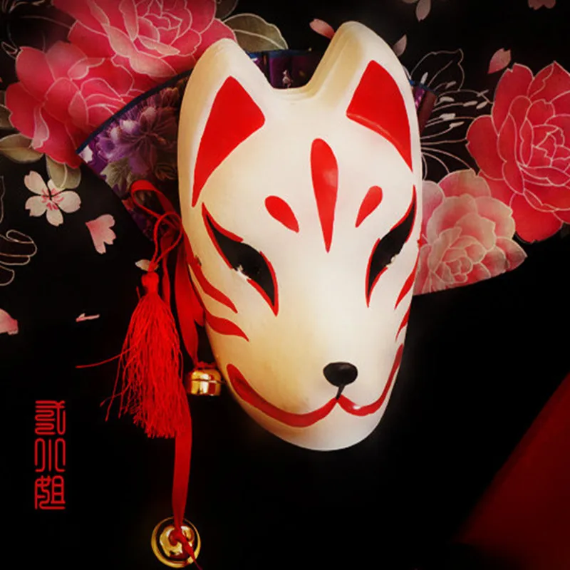 

Free shipping Anime Style Animal Head Japanese Fox Mask Decorative Theme Masquerade Cosplay Masks