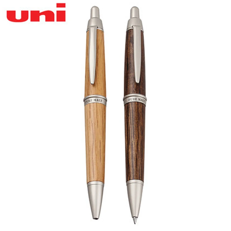 

1 Pcs Uni Pure Malt Ballpoint Pen 0.7mm Oak Wood 2 colors to choose from SS-1015 Japan stationery