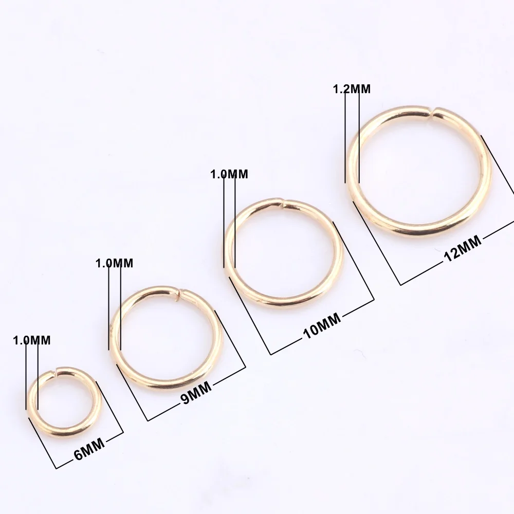 OlingArt Jump Ring Wire dia 1.0MM  Loop Trail 10mm 200PCS/lot link loop KC Gold DIY Jewelry making Basic accessories Connector