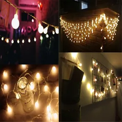 Luminaria 1.5m 3m 20 led cherry balls luzes da corda de fadas a pilhas do casamento natal pátio ao ar livre guirlanda decoração