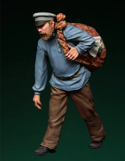 1/35 Resin Figure Model Kit 087 Russian refugees, 1941-45 One Figures Unassembled unpainted Top