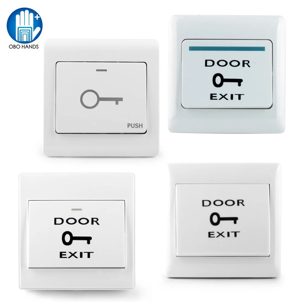 OBO Hands Fireproof Plastic Door Exit Button Release Emergency Push Switch for Entry Access Control System for All Electric Lock