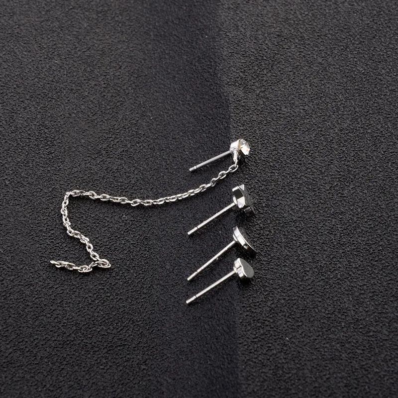 أقراط نسائية متعددة العناصر ، أقراط على شكل قلب خوخي ، نجوم ، قمر ، بيع بالجملة ، أزياء بانك ، مجموعة جديدة 2017