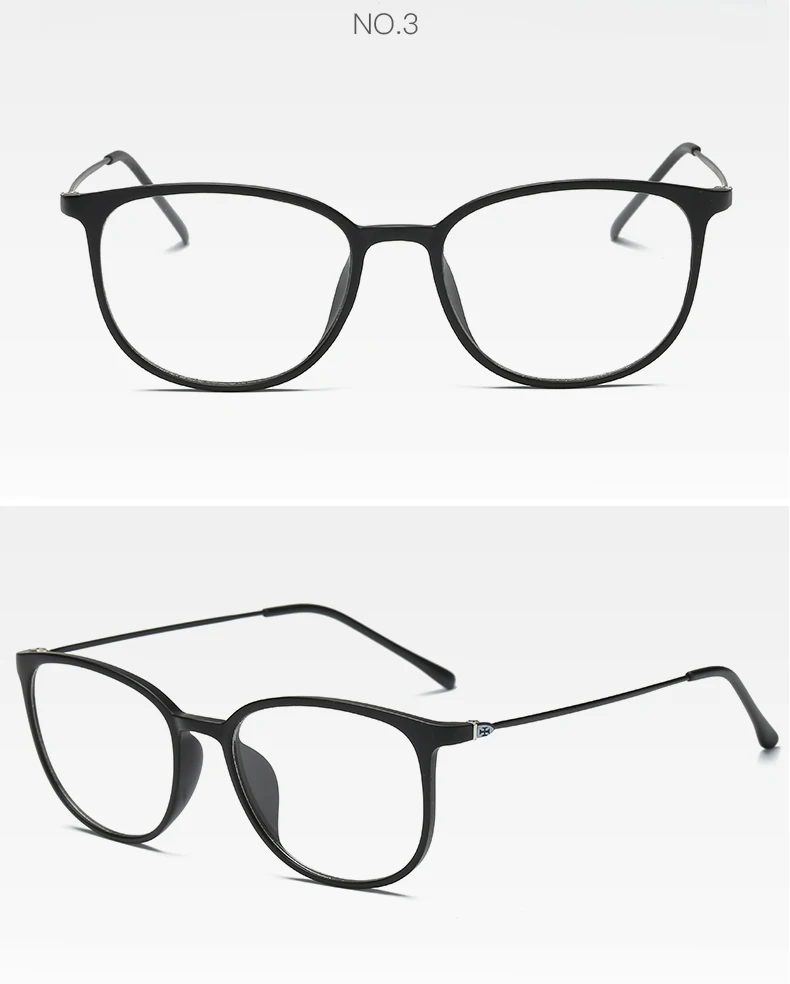 2024TR90 Brillen Rahmen Frauen Gläser Männer Gläser Rahmen Transparent Klare Linse Optische Brillen Oculos De Grau Feminino – Detail 7