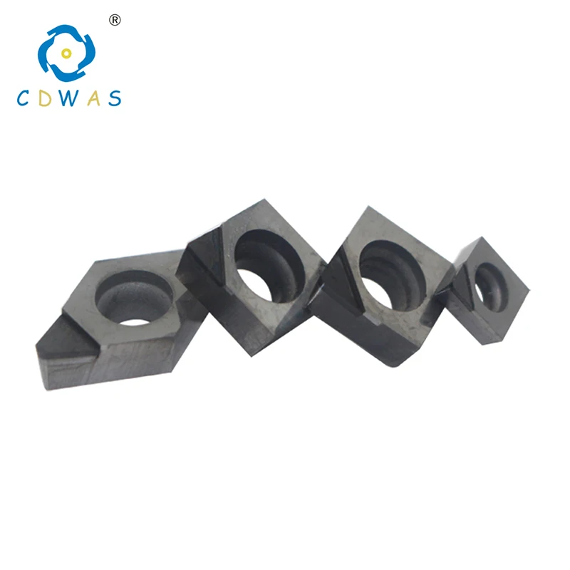 CCGT060202 CCGT 060204 ccgt09T302 ccgt 09T304 CCGT09T308 PCD Cbn ダイヤモンドインサート内部旋削工具 CNC 旋盤工具の刃