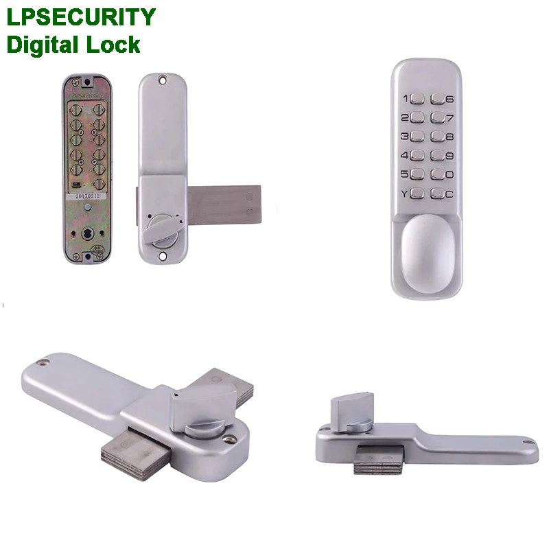 Waterproof Exterior Lock Gate opener Digital Door lock code/password Mechanical Deabolt Keyless Outdoor Garden/Home Wooden Door