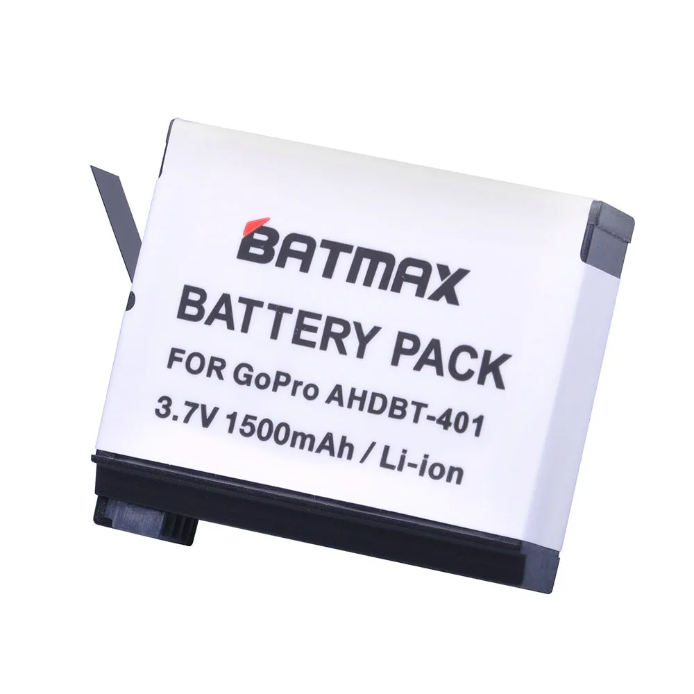 Batmax 4pcs 1500mAh AHDBT-401 AHDBT401 Camera Battery for GoPro 4 HD Hero 4 Hero4 Camera