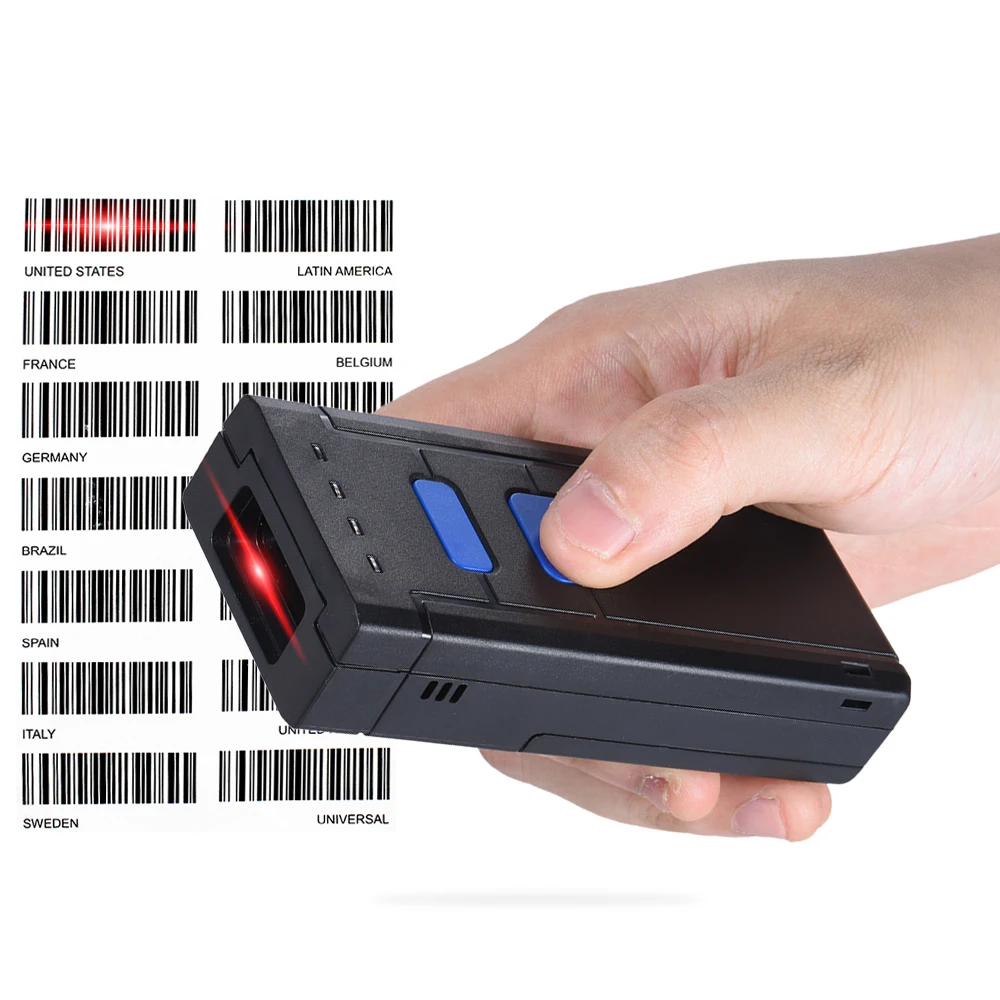 Mini portable Barcode Scanner, 1d Laser Barcode Reader, Support Tablet/Smartphone/PC Device